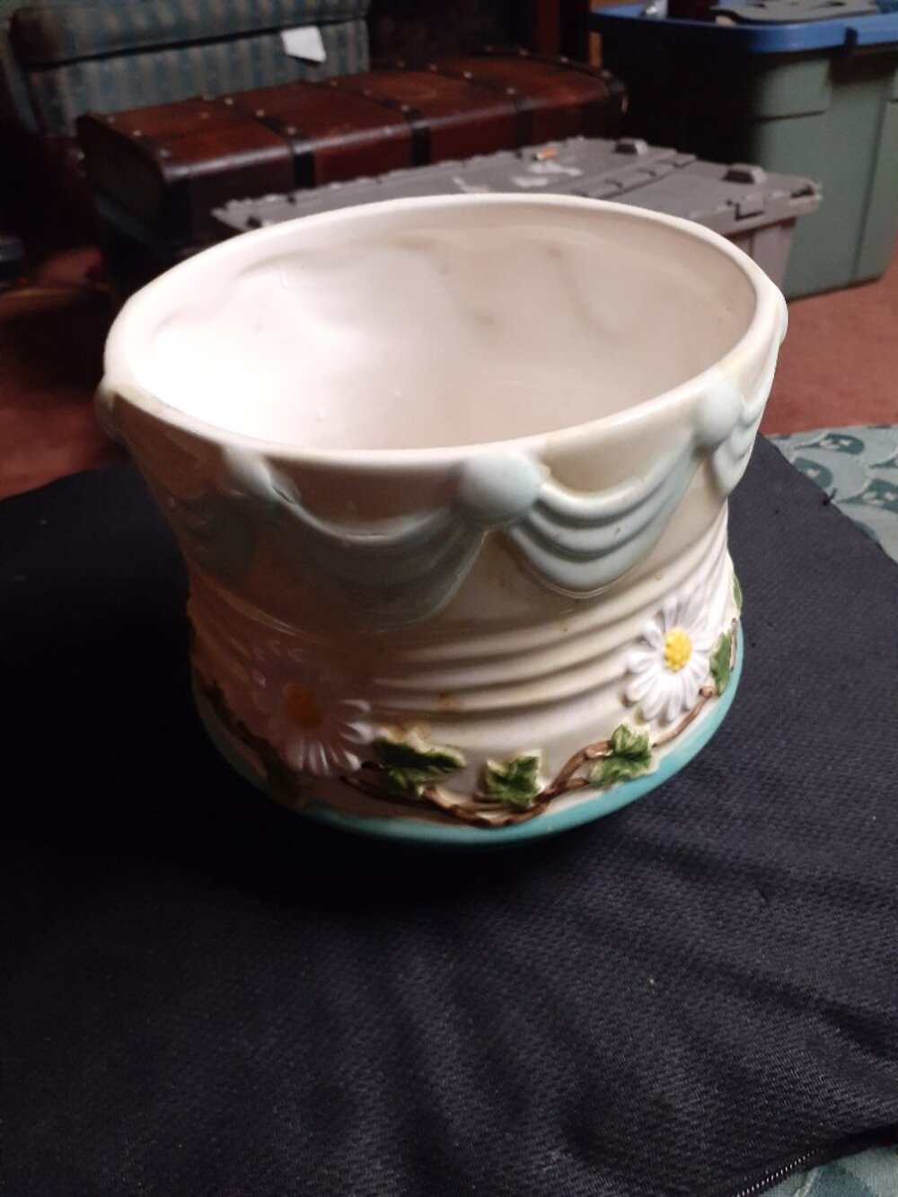 vtg mid-century ceramic planter